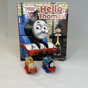 Thomas The Tank Engine Train & Friends Minis Micro Mini Trains (2)  & Book